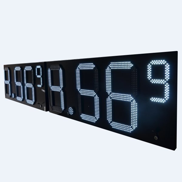 LED GAS SIGN White 2 Sides 24”