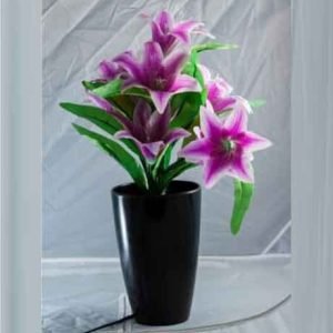 LED FLOWER YQ-096 FIBER OPTIC PURPLE LOTUS