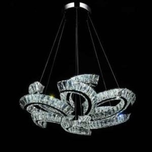RIBBON DESIGN CRYSTAL CHANDELIER