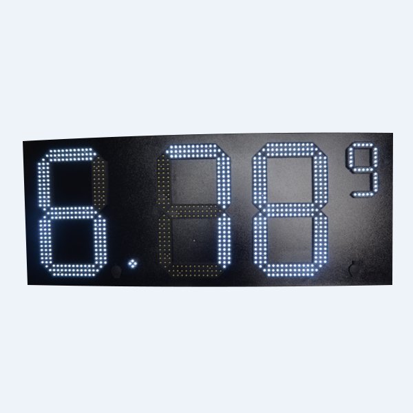 LED GAS SIGN White 1 Side 15”