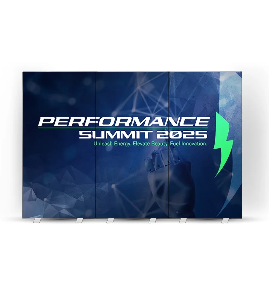 Beyond Light Box | 3 Double-Sided (Graphic Package) | Foldable Magnetic Frame Design | Built-In LEDs | 9.9ft x 7.87ft Display | 3.15 inch Wide | Adapter 1 PC 120W