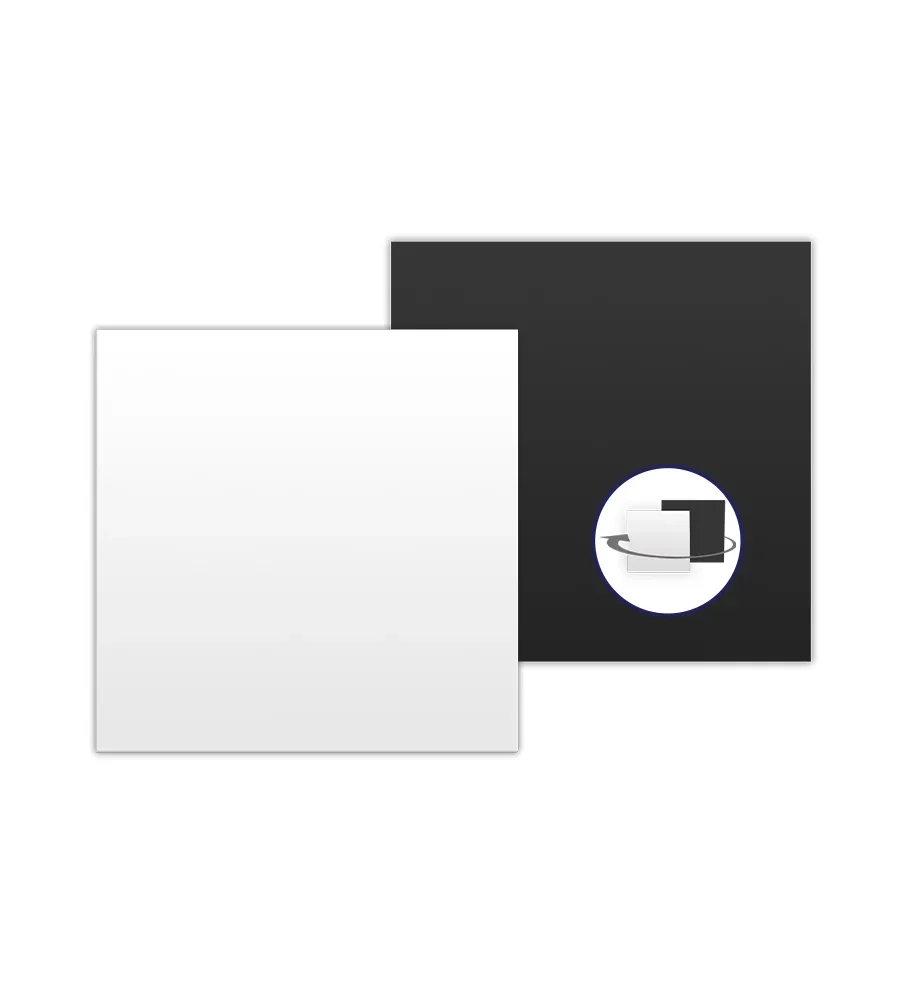 24″ x 24″ Double Sided ACM 3mm. White/Black Aluminum Composite Panel with 0.21mm Aluminum faces