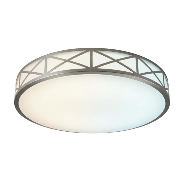 14″ LED Flush Mount Ceiling Light – Criss Design, Silver